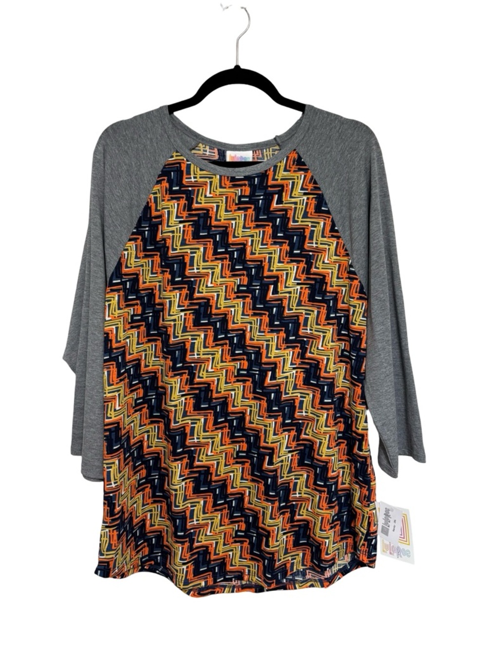 NEW LulaRoe Randy Baseball Tee Multicolor - Size 3X
